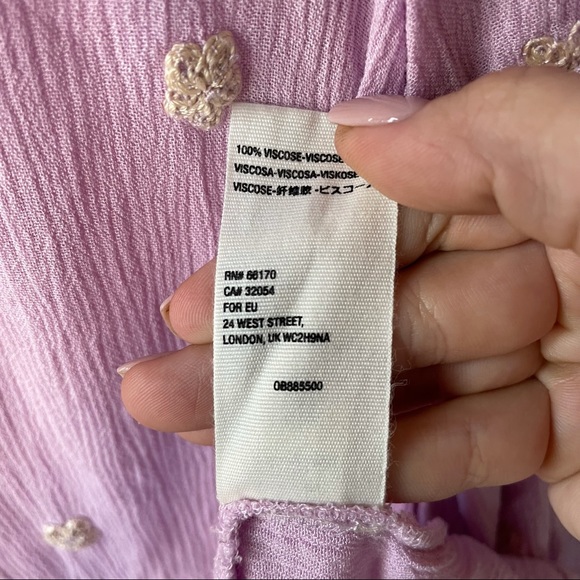 Free People Embroidered Fable Midi Dress Lilac - Picture 5 of 8